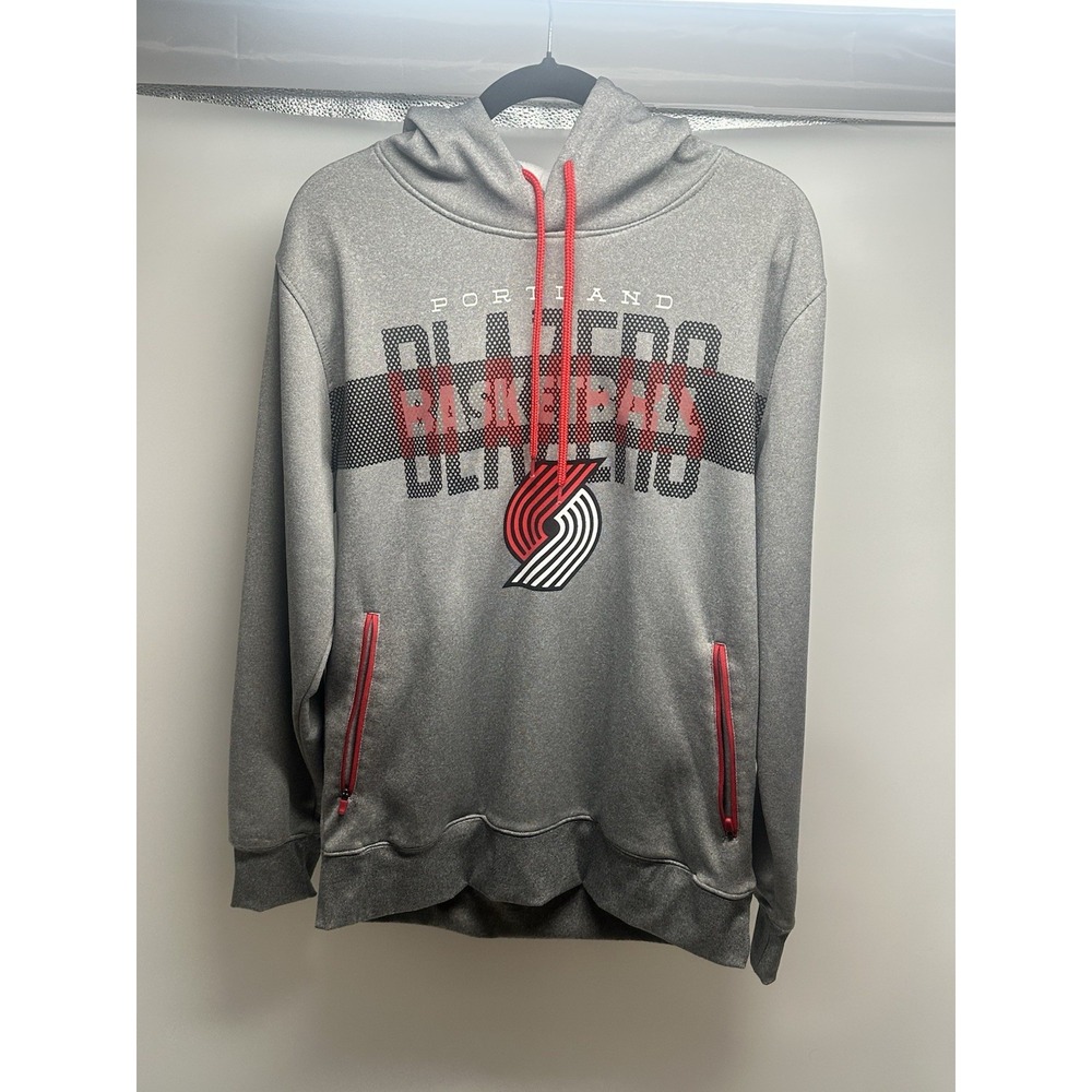 Portland Trail Blazers NBA Hoodie Gray Size Large
